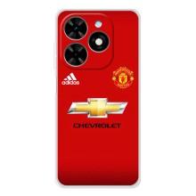 Силиконовые Чехлы принт Футбол на Tecno Spark Go 2025 – Man United