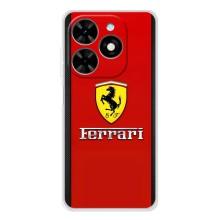 Силіконовий бампер з картинкою машини на Tecno Spark Go 2025 (Ferrari Logo)