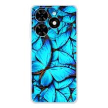 Силиконовый бампер с картинкой животных для Tecno Spark Go 2025 (Крылья бабочек)
