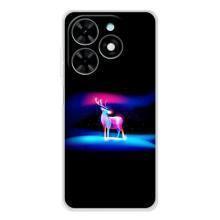 Силиконовый бампер с картинкой животных для Tecno Spark Go 2025 (Яркий олень)