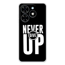 Силіконовый Чохол на Tecno Spark Go 2025 з картинкою НАЙК (Never Give UP)
