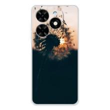 Силиконовый Чехол с одуванчиками на Tecno Spark Go 2025 – Красивый одуванчик