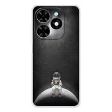 Силиконовый Чехол с принтом "Космонавты" на Tecno Spark Go 2025 – Космонавт романтик