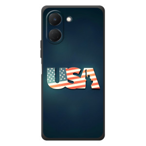 Чехол Флаг USA для TECNO Spark Go 3 – USA