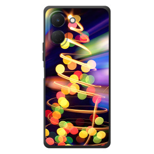 Чехол Новогодняя Елка на TECNO Spark Go 3 (Гирлянды)