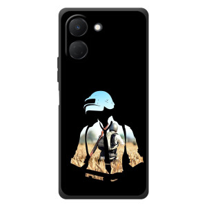 Силиконовый чехол с картинкой "Герой Pubg" на TECNO Spark Go 3 – Пубг мен