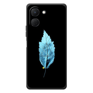 Чохол з картинками на чорному фоні для TECNO Spark Go 3 – Листя