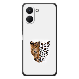 Чехол с леопардовым принтом на TECNO Spark Go 3 (Леопард на белом)