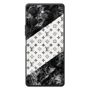 Чехол Стиль Louis Vuitton на TECNO Spark Go 3 – LV на белом