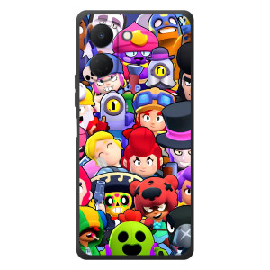 Силіконовый Чохол на TECNO Spark Go 3 з картинкою Brawl Stars (Персонажі)