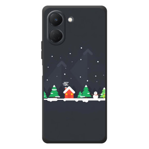 Силіконовий бампер на різдво для TECNO Spark Go 3 (Місто зимове)