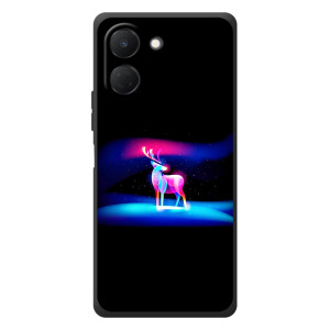 Силіконовий бампер з картинкою звірів для TECNO Spark Go 3 (Яскравий олень)