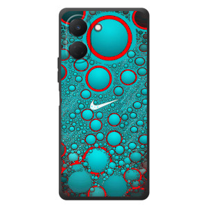Силиконовый Чехол на TECNO Spark Go 3 с картинкой Nike – Найк зеленый