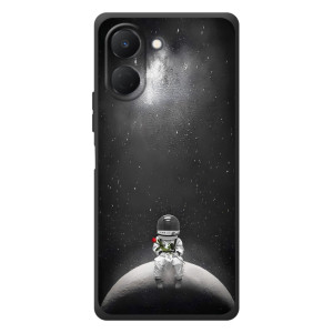 Силиконовый Чехол с принтом "Космонавты" на TECNO Spark Go 3 – Космонавт романтик