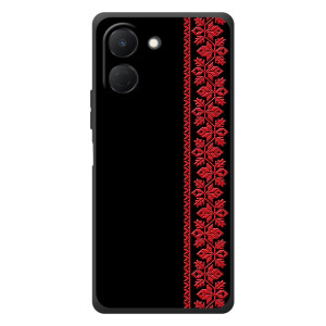 Силиконовый Чехол на TECNO Spark Go 3 – Красная Вышиванка