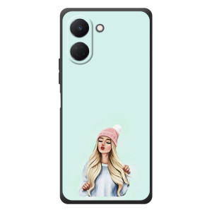 Силіконовый Чохол на TECNO Spark Go 3 з картинкой Модных девушек – В шапці