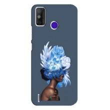 Чехлы (ART) Цветы на TECNO Spark Power 2 (LC8) (VPrint) (Квіти на голові)