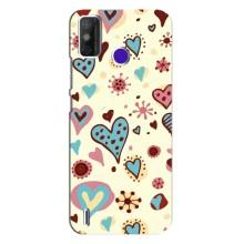 Чехлы для любимой на Техно Спарк Павер 2 (VPrint) (Сердечки)