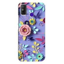 Чохли з квітами для TECNO Spark Power 2 (LC8) (VPrint) (Дизайн квітів)