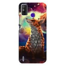 Чехлы с картинкой Лисички для TECNO Spark Power 2 (LC8) (VPrint) (Лисица в космосе)