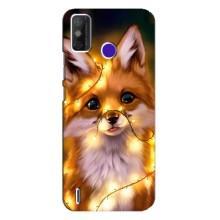 Чехлы с картинкой Лисички для TECNO Spark Power 2 (LC8) (VPrint) (Лисичка в гирляндах)