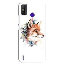 Чехлы с картинкой Лисички для TECNO Spark Power 2 (LC8) (VPrint) (Лисичка в цветочках)