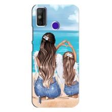 Чехол с печатью для TECNO Spark Power 2 (LC8) - (Мама с ребенком) (AlphaPrint) (Мама с доченькой)