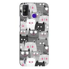 Чехлы с Котиками для TECNO Spark Power 2 (LC8) (VPrint) (Рисованные котики)