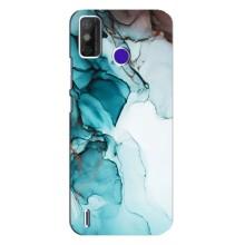 Чохол для ТЕЦНО Спарк Павер 2 (LC8) - з принтом (Дизайнерські) (AlphaPrint) (Бірюзовий мрамор)