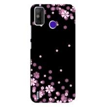 Чохол для ТЕЦНО Спарк Павер 2 (LC8) - з принтом (Дизайнерські) (AlphaPrint) (Квіти маленькі)