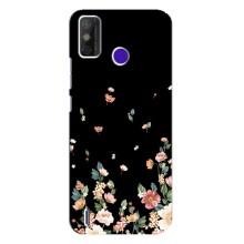 Чохол для ТЕЦНО Спарк Павер 2 (LC8) - з принтом (Дизайнерські) (AlphaPrint) (Маленькі квіти)
