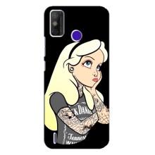 Чехол с печатью для TECNO Spark Power 2 (LC8) - (Мода) (AlphaPrint) (Девочка в тату)