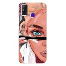 Чехол с печатью для TECNO Spark Power 2 (LC8) - (Мода) (AlphaPrint) (Макияж)