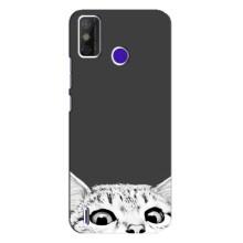 Чехол на Техно Спарк Павер 2 с Котами (VPrint) (Выглядывает кот)