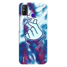 Чехол с принтом для TECNO Spark Power 2 (LC8) (AlphaPrint - Знак сердечка)