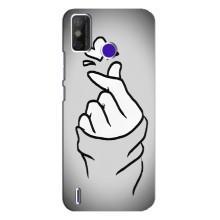 Чехол с принтом для TECNO Spark Power 2 (LC8) (AlphaPrint - Знак сердечка)