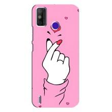 Чехол с принтом для TECNO Spark Power 2 (LC8) (AlphaPrint - Знак сердечка)