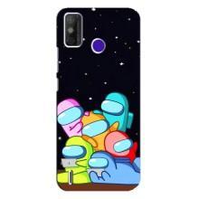 Чехол Амонг Ас для TECNO Spark Power 2 (LC8) (AlphaPrint) (Скины в космосе)