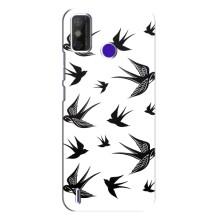 Чехол с птицами на TECNO Spark Power 2 (LC8) (VPrint) (Ласточки)