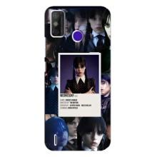 Чехлы Венсдей на TECNO Spark Power 2 (LC8) Уэнсдей (AlphaPrint) (коллаж Уэнздей)