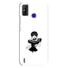 Чехлы Венсдей на TECNO Spark Power 2 (LC8) Уэнсдей (AlphaPrint) (танец Уэнздей)