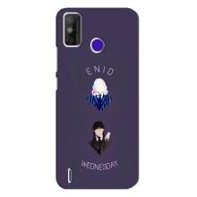 Чехлы Венсдей на TECNO Spark Power 2 (LC8) Уэнсдей (AlphaPrint) (Уэнздей и подруга)