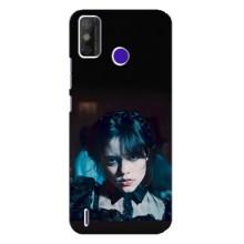 Чехлы Венсдей на TECNO Spark Power 2 (LC8) Уэнсдей (AlphaPrint) (взгляд Уэнздей)