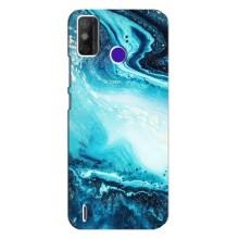 Мраморный чехол на TECNO Spark Power 2 (LC8) (VPrint) (Голубой мрамор)