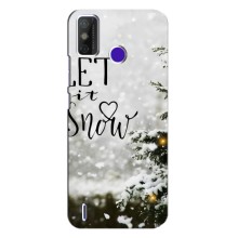 Новогодние, Праздничные Чехлы для TECNO Spark Power 2 (LC8) - 2024 год (Let it snow)