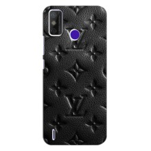 Текстурный Чехол Louis Vuitton для Техно Спарк Повер 2 (Черный ЛВ)
