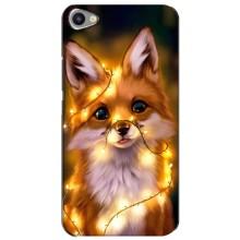 Чехлы с картинкой Лисички для Meizu U20 (VPrint) (Лисичка в гирляндах)