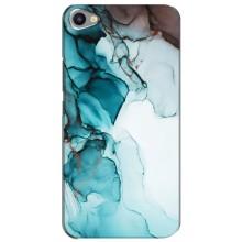 Чехол для Мейзу Ю20 - с принтом (Дизайнерские) (AlphaPrint) (Бирюзовый мрамор)