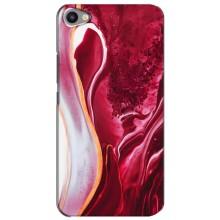 Чехол для Мейзу Ю20 - с принтом (Дизайнерские) (AlphaPrint) (Мрамор красный)