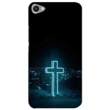 Чехол для Meizu U20 (AlphaPrint) - (Христианские) (Крест и город)